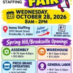 Job Fair 10/28/2026 Inova Staffing Spring Hill, Brooksville Florida
